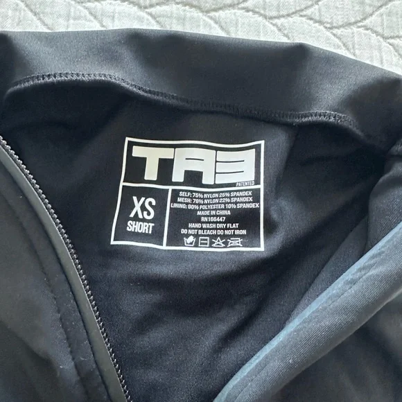 Black Zip-Front One Piece TA3 Swimsuit - Picture 2 of 3